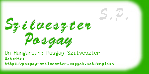 szilveszter posgay business card